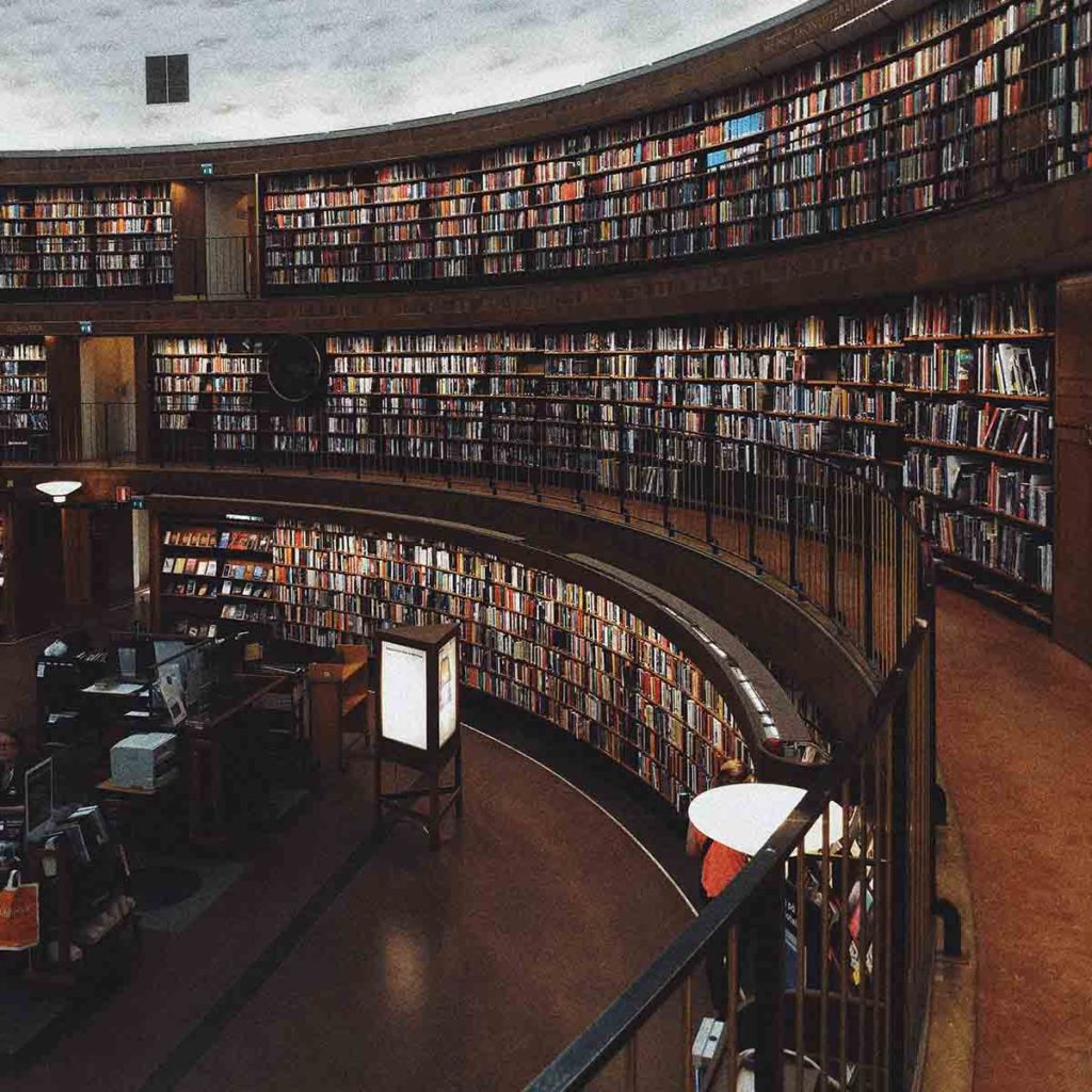 Large oval research library